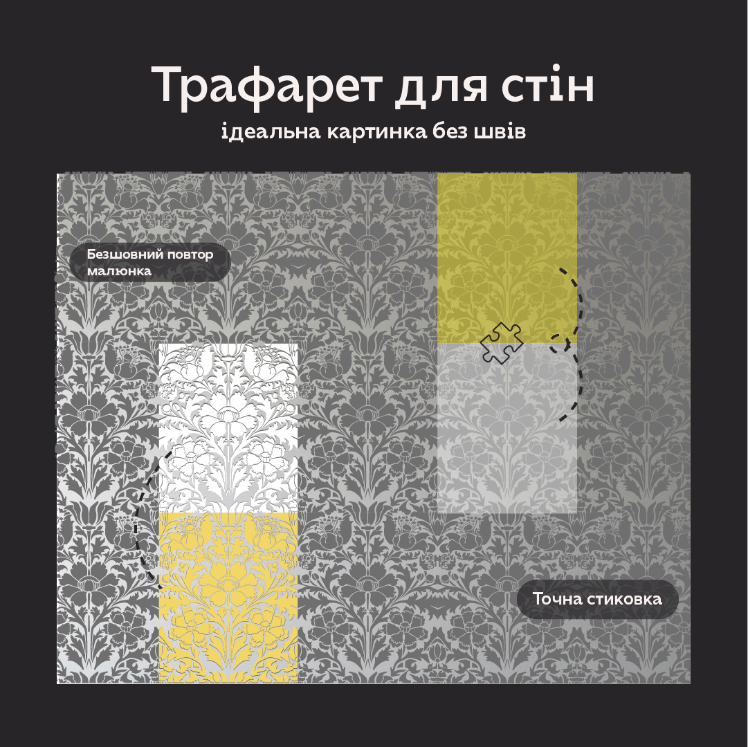 Трафарет DFA для декору Природа для штукатурки та фарби 0,3-1мм (P00185)