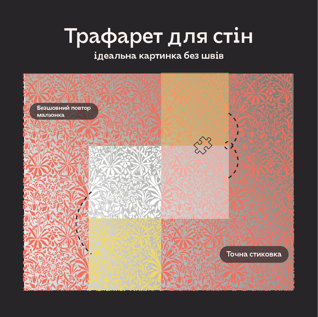 Трафарет DFA для декору Природа для штукатурки та фарби 0,3-1мм (P00189)