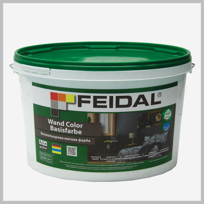 Латексна безкольорова фарба Feidal Wand Color Basisfarbe
