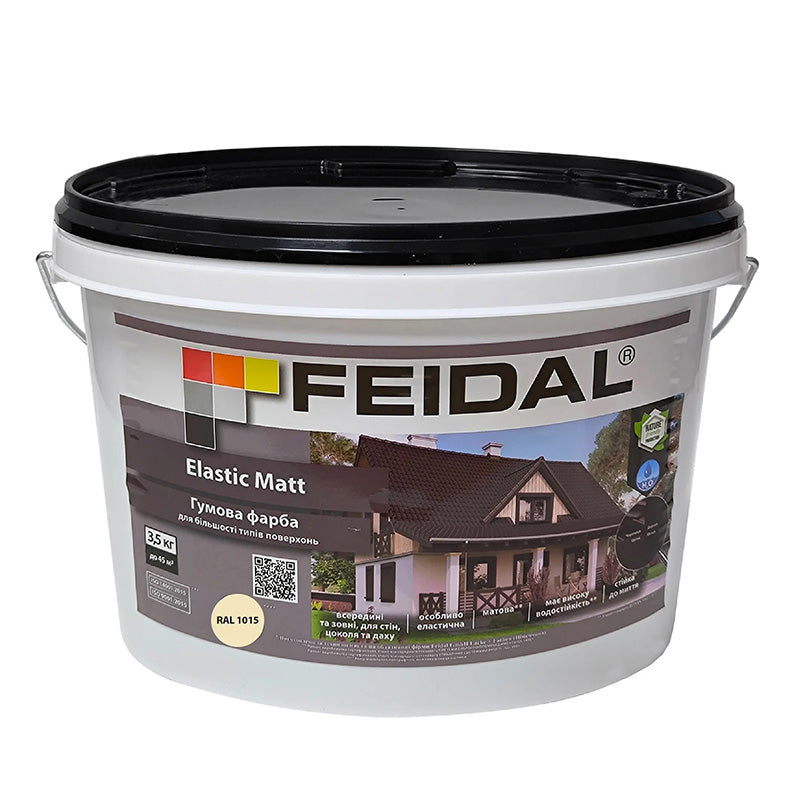 Еластична гумова фарба Feidal Elastic Matt RAL 1015: Елегантність та довговічність у бежевому