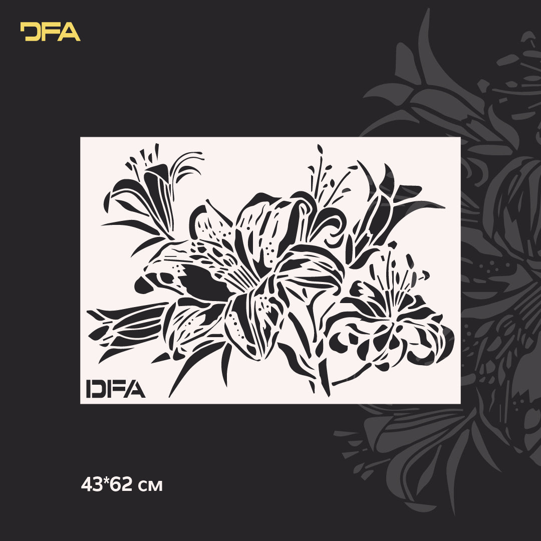Трафарет природа DFA для стін для штукатурки та фарби 0,3-1мм (Р00139)