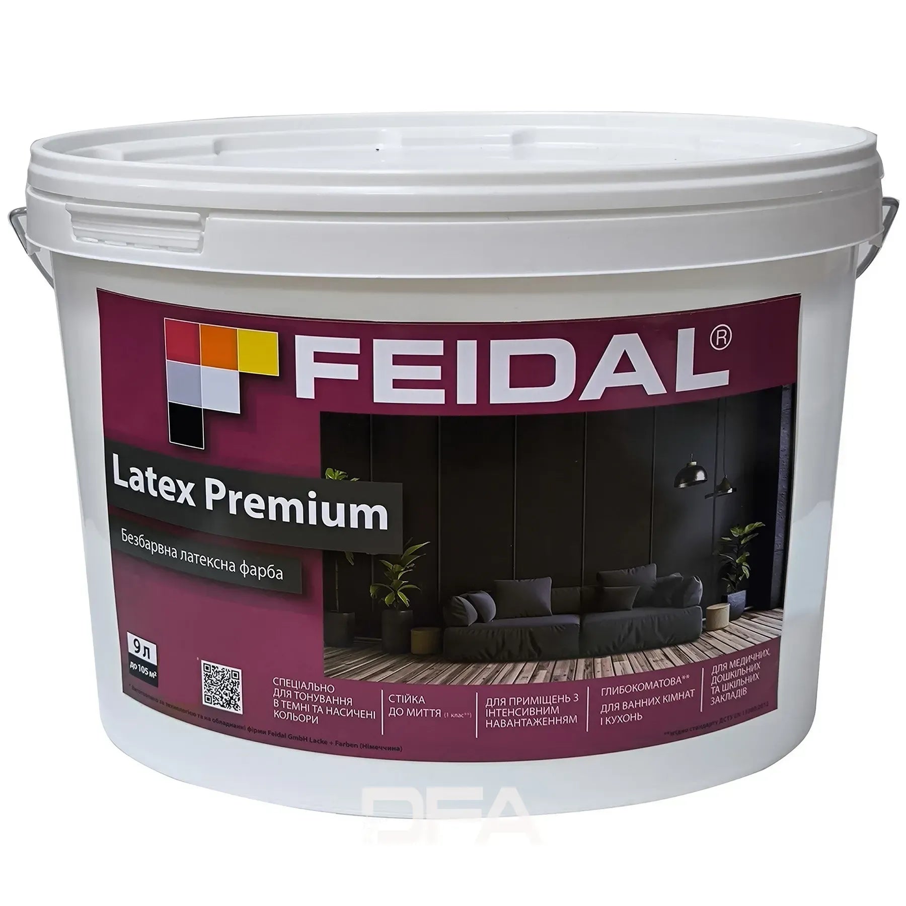 Фарба Feidal Latex Premium TR безбарвна глибокоматова: Ідеальна база для ваших унікальних кольорів