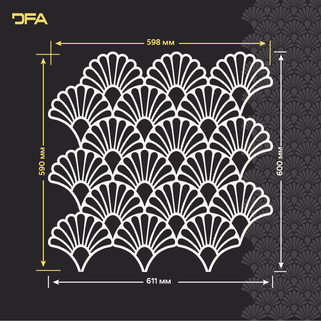 Створіть східний колорит: багаторазовий трафарет DFA для штукатурки 0.3-1 мм (V00081)