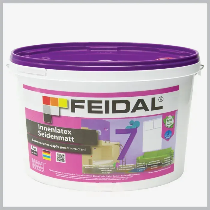 Безбарвна фарба Feidal Innenlatex Seidenmatt 7