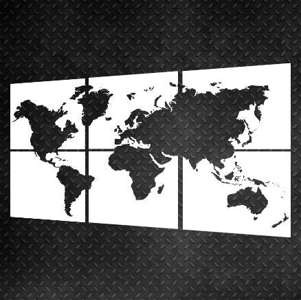 Трафарет DFA Карта світу трафарет для шпаклівки та фарби 0,3 мм (X00001), 0,3мм-Під Фарбування