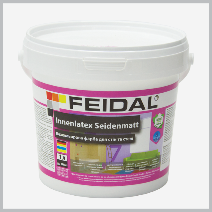 Безбарвна фарба Feidal Innenlatex Seidenmatt 7