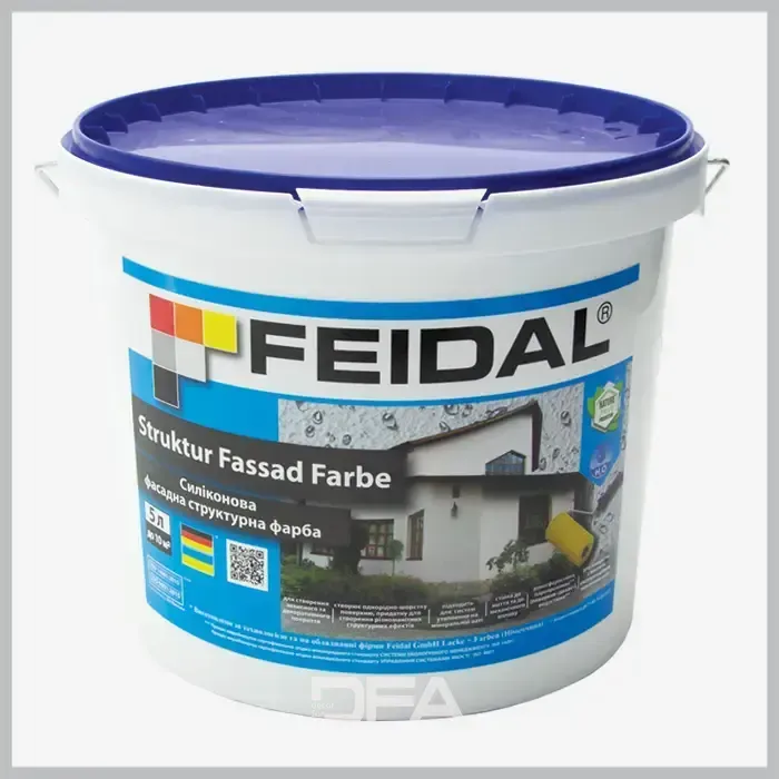 Силіконова фасадна структурна фарба Feidal Struktur Fassad Farbe