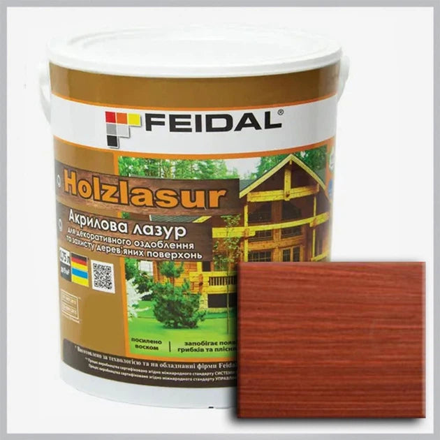 Акрилова лазур Holzlasur Feidal (червоне дерево)