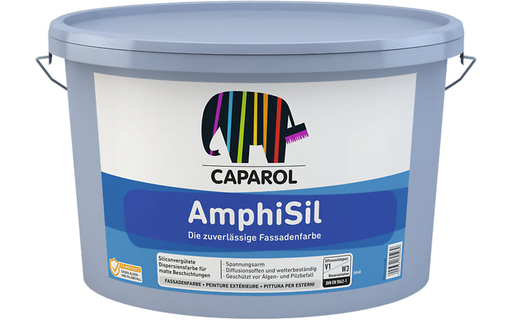 Фарба фасадна дисперсійна, посилина силіконом AmphiSil База 1