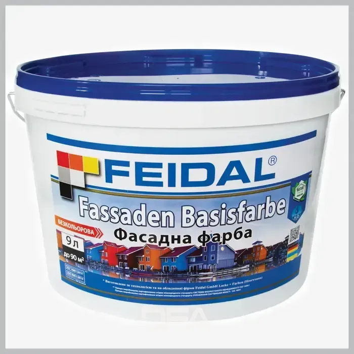 Безбарвна фасадна фарба Feidal Fassaden Basisfarbe