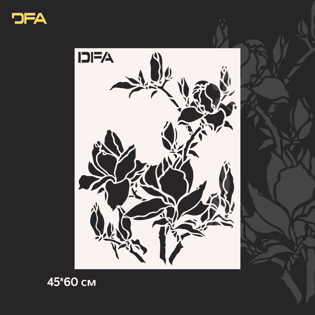 Трафарет природа DFA для стін для штукатурки та фарби 0,3-1мм (Р00138)