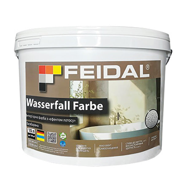 Безбарвна інтер’єрна фарба Feidal Wasserfall Farbe – чисті та стійкі стіни завдяки ефекту лотоса