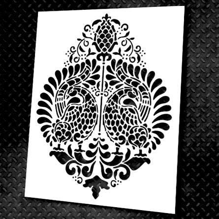 Трафарет для декору DFA Королівський Дамаск, для шпаклівки і фарби, 0,3-1мм (D00022)