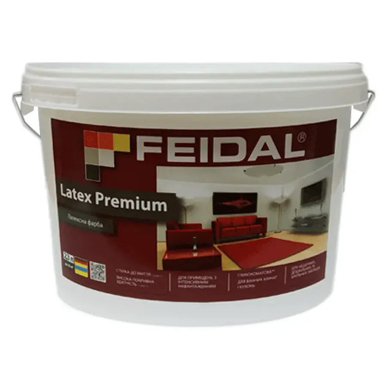 Feidal Latex Premium Біла: Глибоко-матова латексна фарба для бездоганного інтер'єру