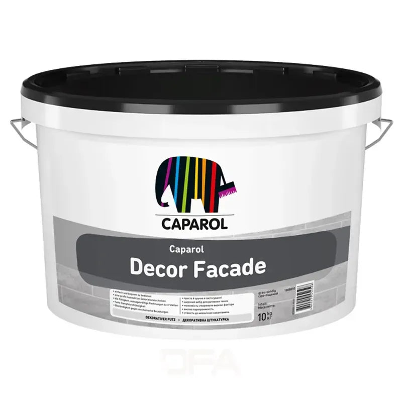 Декоративна шпаклівка травертин Caparol Decor Facade сіра 10 кг, 10кг