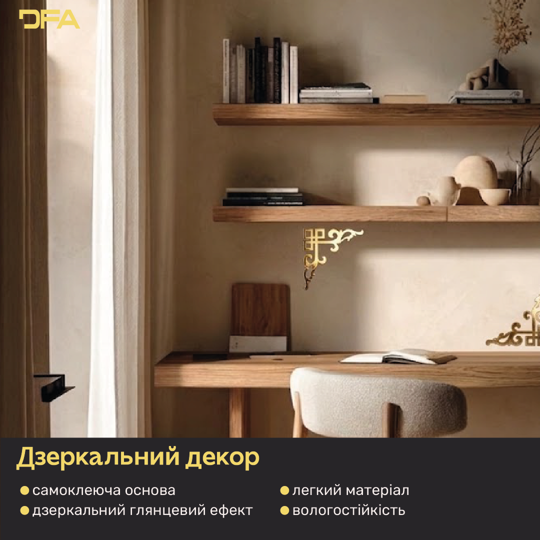 Дзеркальний декор для кутів DFA – Заповніть простір стилем та світлом, 2 шт/4 шт (YA00092)