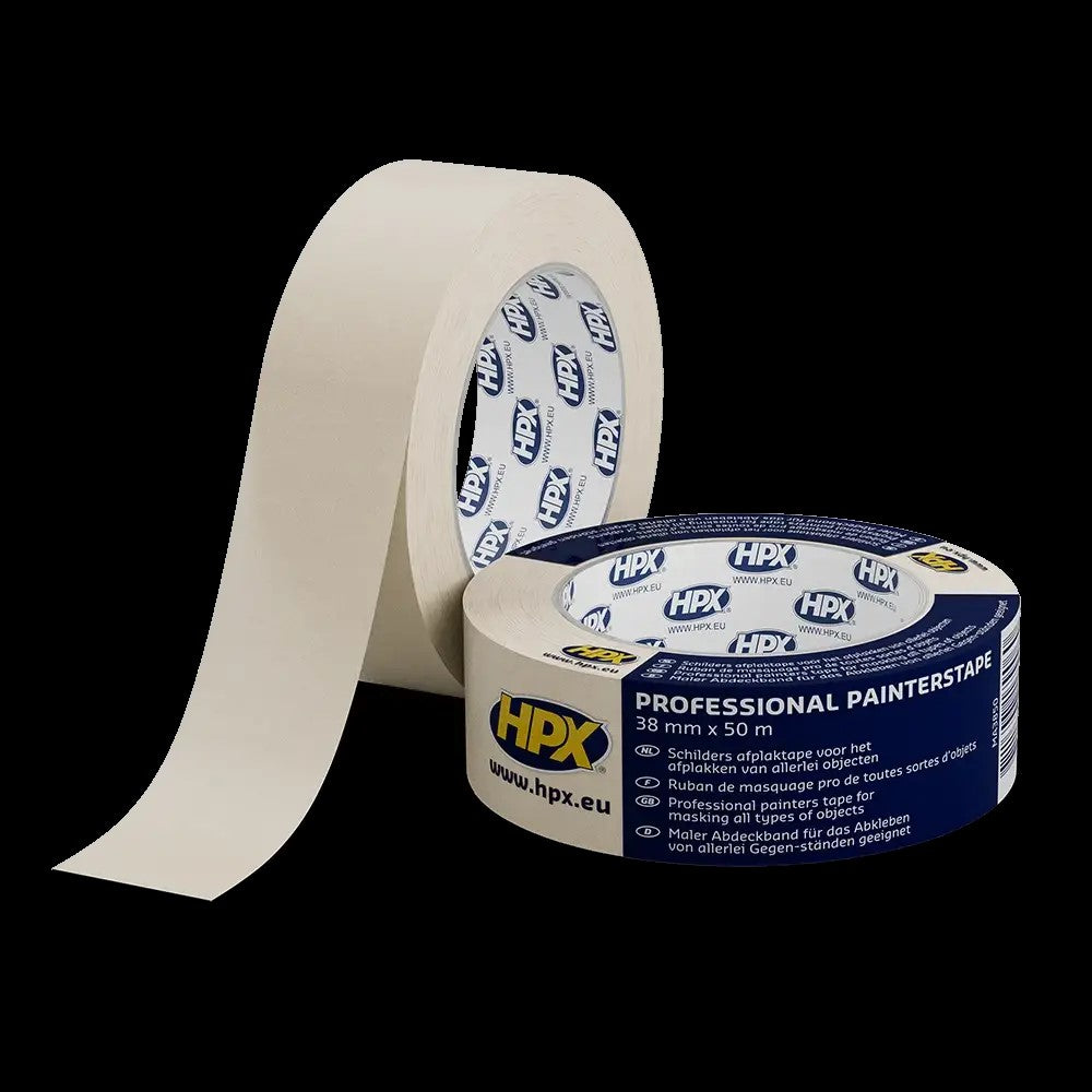 Стрічка малярська HPX 60 °C професійна, 38 мм*50 м (біло-кремова)