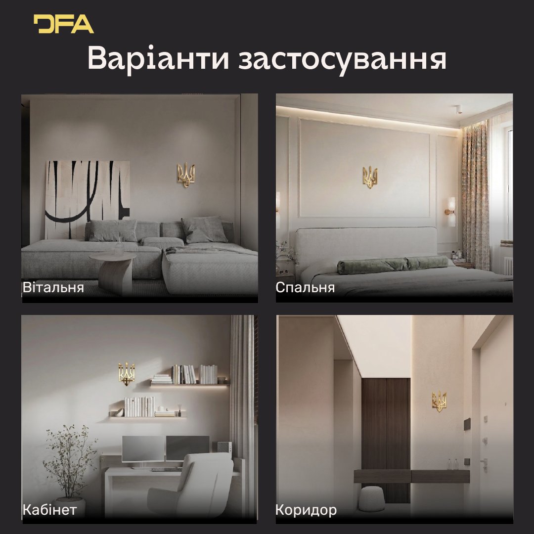 Наш герб – наша гордість: Дзеркальний Тризуб DFA для сучасних українців (YA00015)