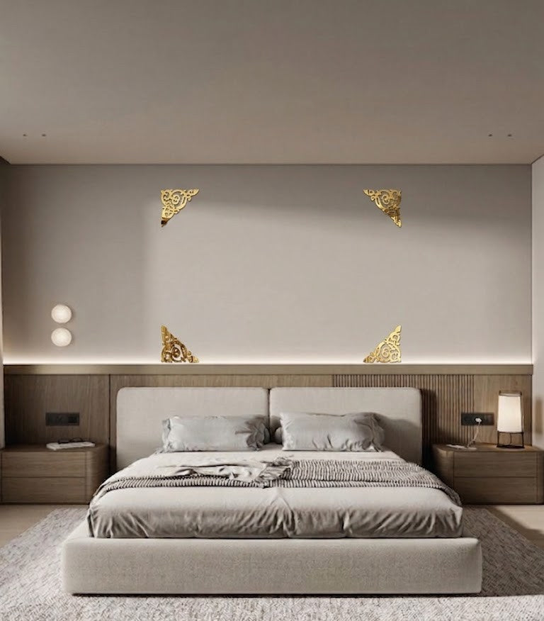 Настінний декор DFA Кутовий візерунок – сучасний дизайн для дому та офісу, 2 шт/4 шт (YA00086)
