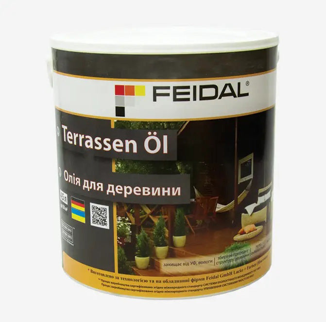 Олія для деревини Feidal Terrassen Öl: Захистіть вашу деревину від вологи та УФ-випромінювання