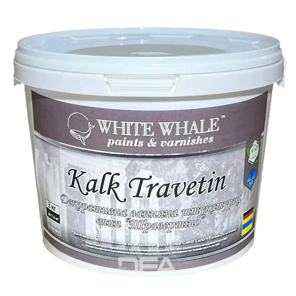 Декоративна вапняна штукатурка White Whale Kalk Traverrtino