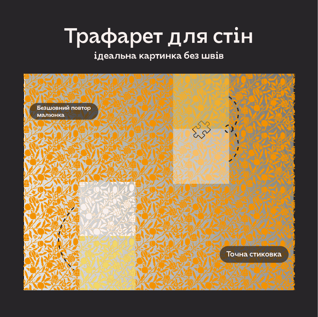 Трафарет DFA для декору Природа для штукатурки та фарби 0,3-1мм (P00182)