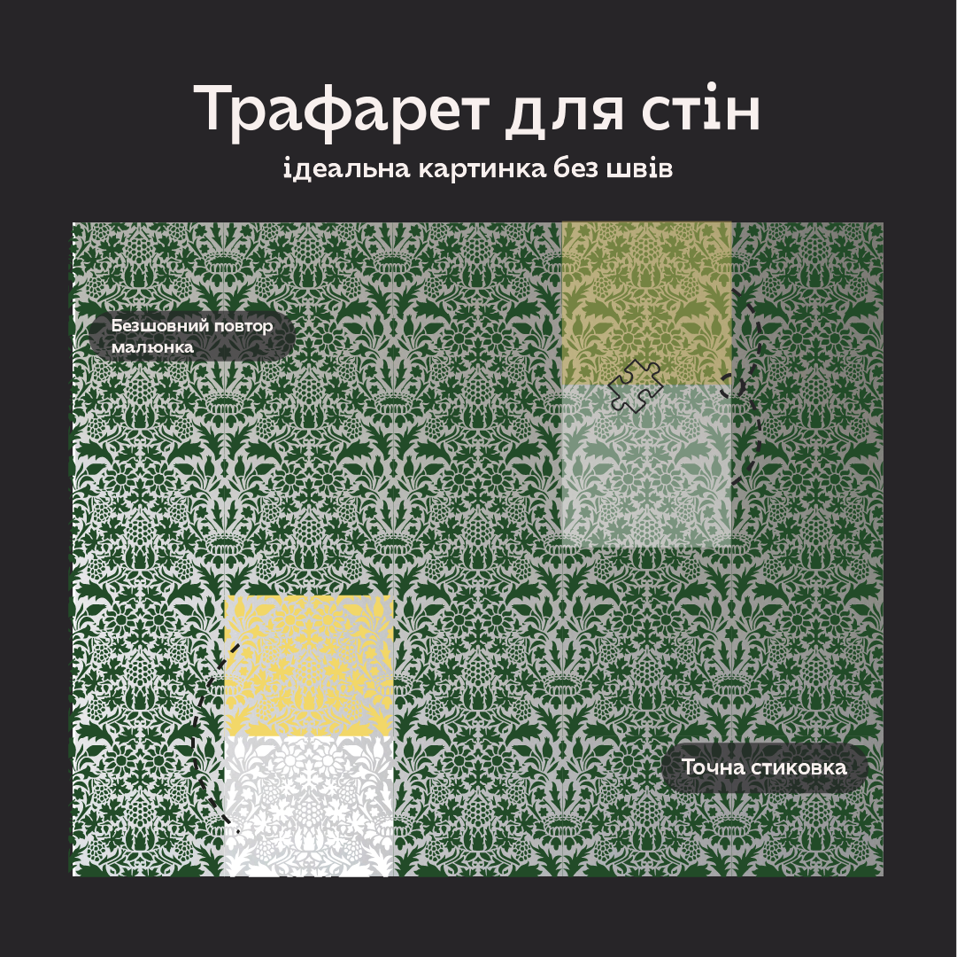 Трафарет DFA для декору Природа для штукатурки та фарби 0,3-1мм (P00191)