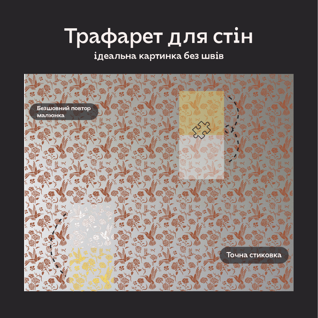 Трафарет DFA для декору Природа для штукатурки та фарби 0,3-1мм (P00183)
