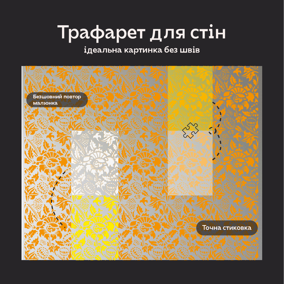Трафарет DFA для декору Природа для штукатурки та фарби 0,3-1мм (P00184)