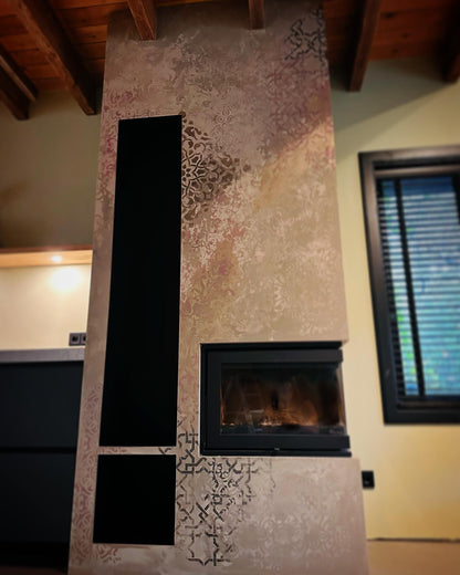 Набір 2 в 1 трафарети DFA Геометрія та Східний візерунок – легко та швидко прикрасьте стіни оригінальними мотивами 0.3-1 мм (N00201)