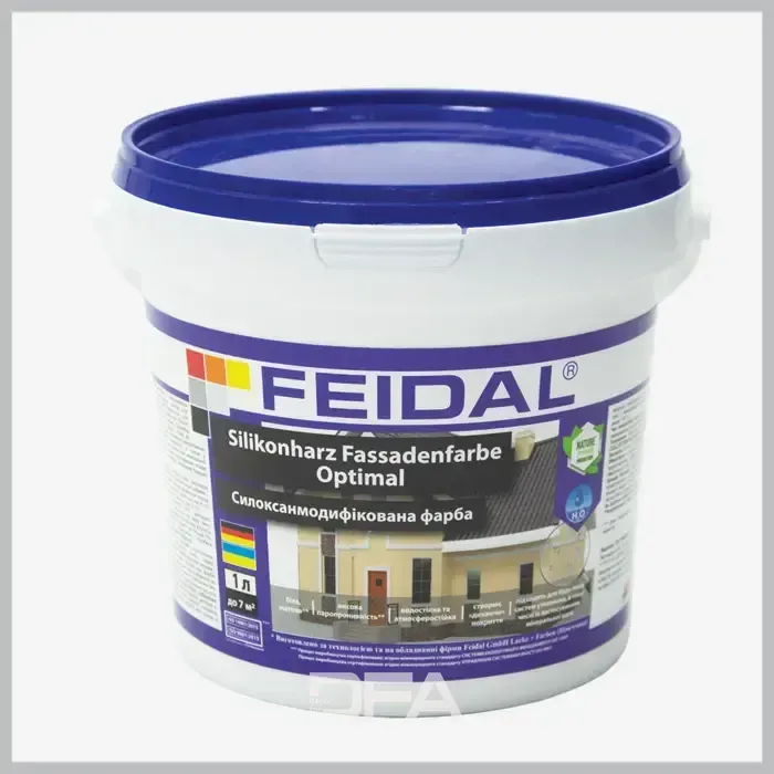 Силоксанмодифікована фасадна фарба Feidal Silikonharz Fassadenfarbe Optimal