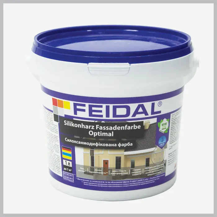 Силоксанмодифікована фасадна фарба Feidal Silikonharz Fassadenfarbe Optimal