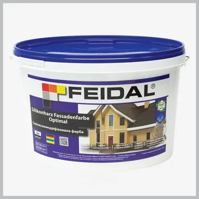 Силоксанмодифікована фасадна фарба Feidal Silikonharz Fassadenfarbe Optimal