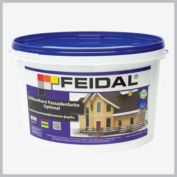 Силоксанмодифікована фасадна фарба Feidal Silikonharz Fassadenfarbe Optimal