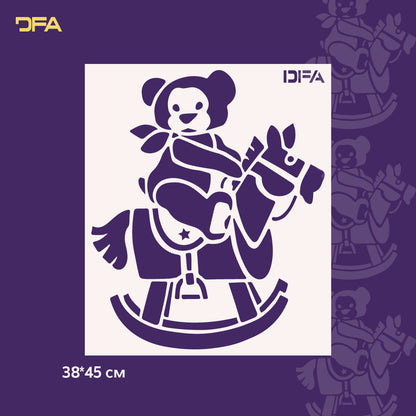 Трафарет DFA Ведмдик багаторазовий для штукатурки та фарби 0,3-1мм (E00060)