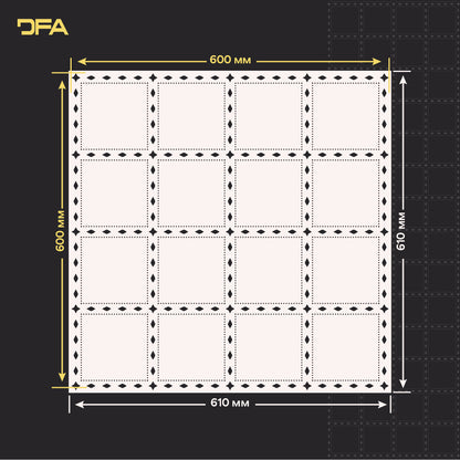 Стильний квадратний трафарет DFA – легко створити візерунок на стінах 0.3-1 мм (K00131)