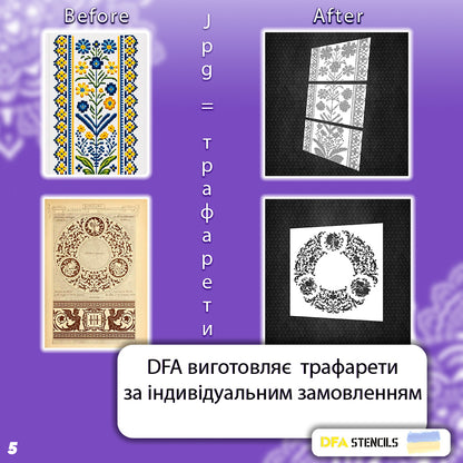 Трафарет DFA багаторазовий для штукатурки та фарби 0.3 мм Різдвяна кулька (E00023)