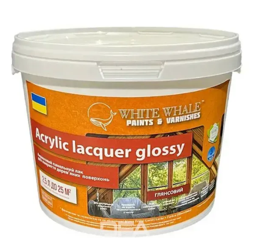 Лак панельний глянсовий на водній основі без запаху Acrylic lacquer glossy