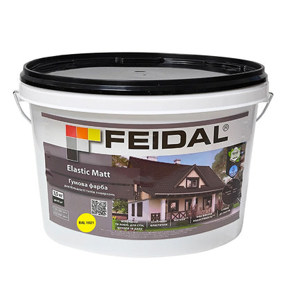 Жовта матова фарба Feidal Elastic Matt Ral 1021 – еластичне покриття для дому та офісу
