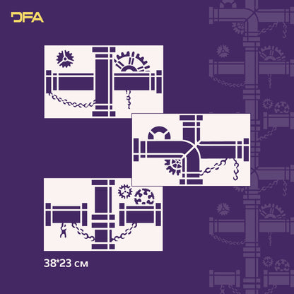 Трафарет DFA багаторазовий для декоративної штукатурки Loft 23 (L00030)
