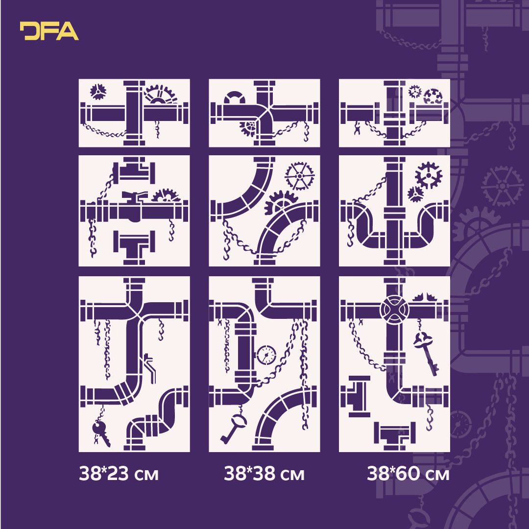 Трафарет DFA багаторазовий для декоративної штукатурки Loft 23 (L00033)