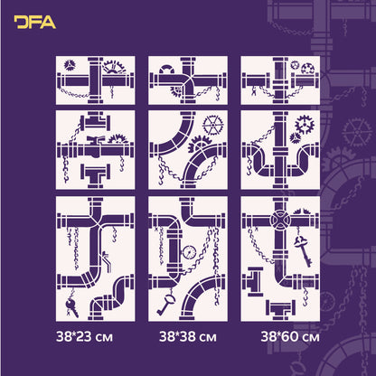 Трафарет DFA багаторазовий для декоративної штукатурки Loft 23 (L00033)