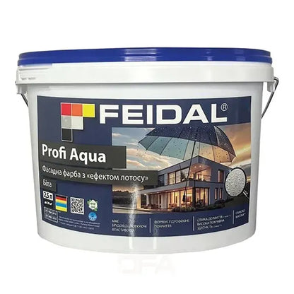 Фасадна фарба Feidal Profi Aqua матова біла – ідеальне рішення з легким доглядом і стійкістю до вологи