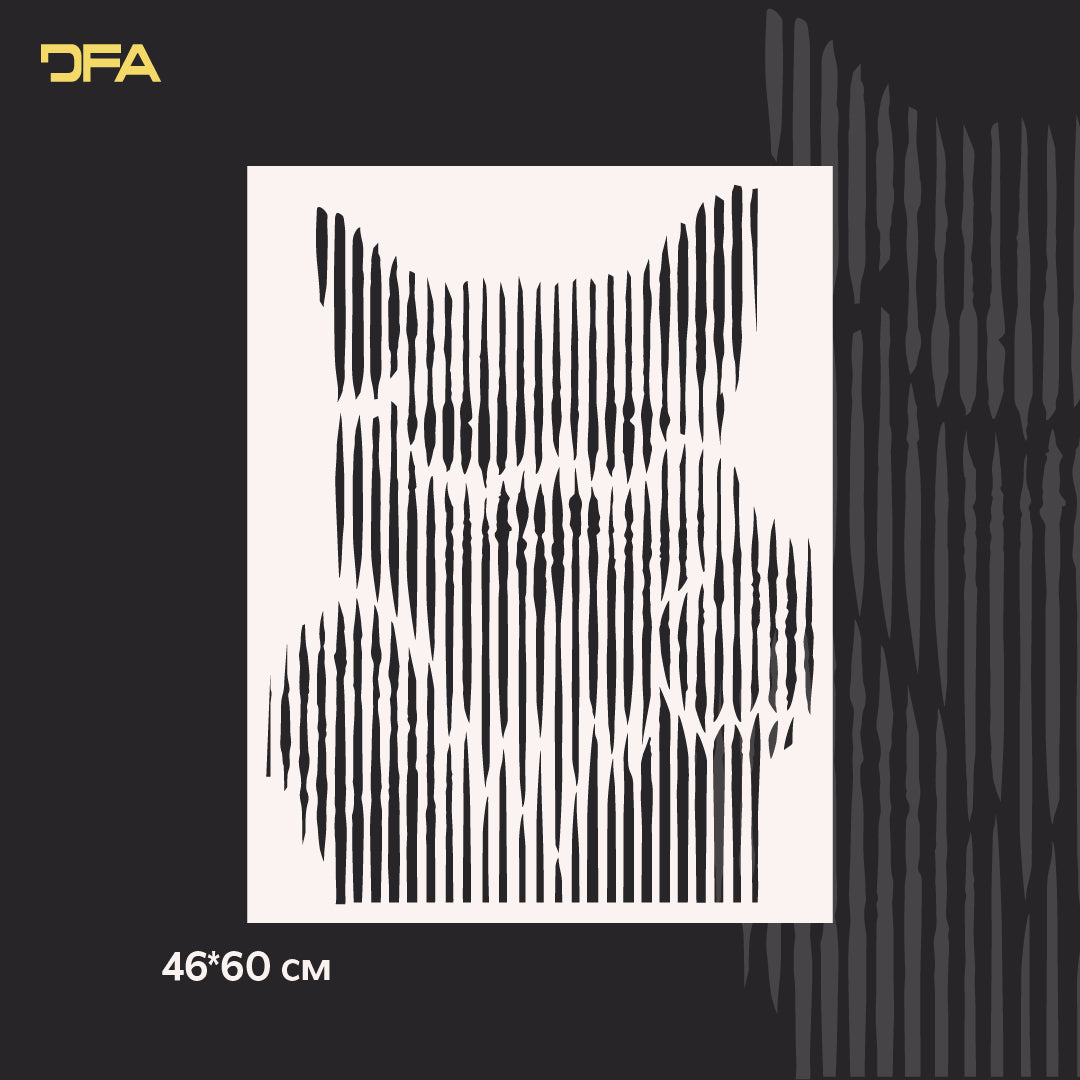 Трафарет Кошеня DFA тварини для стін для штукатурки та фарби 0,3-1мм (J00041)
