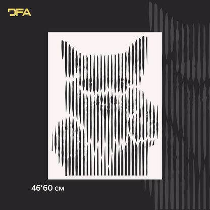 Трафарет Кошеня DFA тварини для стін для штукатурки та фарби 0,3-1мм (J00041)
