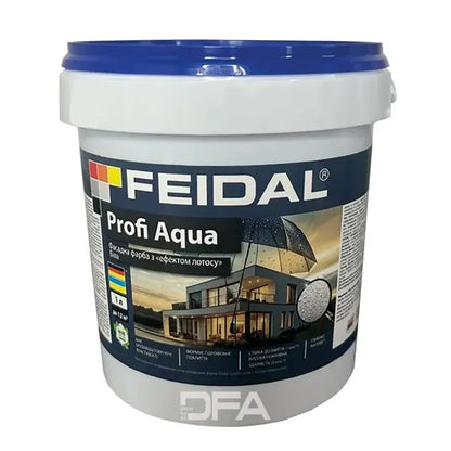 Фасадна фарба Feidal Profi Aqua матова біла – ідеальне рішення з легким доглядом і стійкістю до вологи