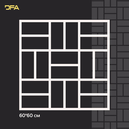 Трафарет DFA Фасадні Цегла трафарет для штукатурки 1мм (F00014), 1мм - Під штукатурку