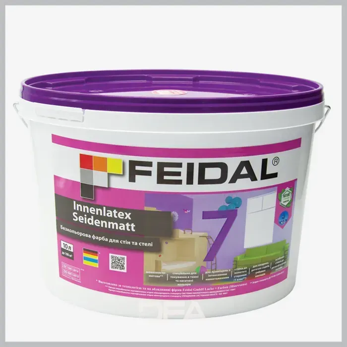 Безбарвна фарба Feidal Innenlatex Seidenmatt 7