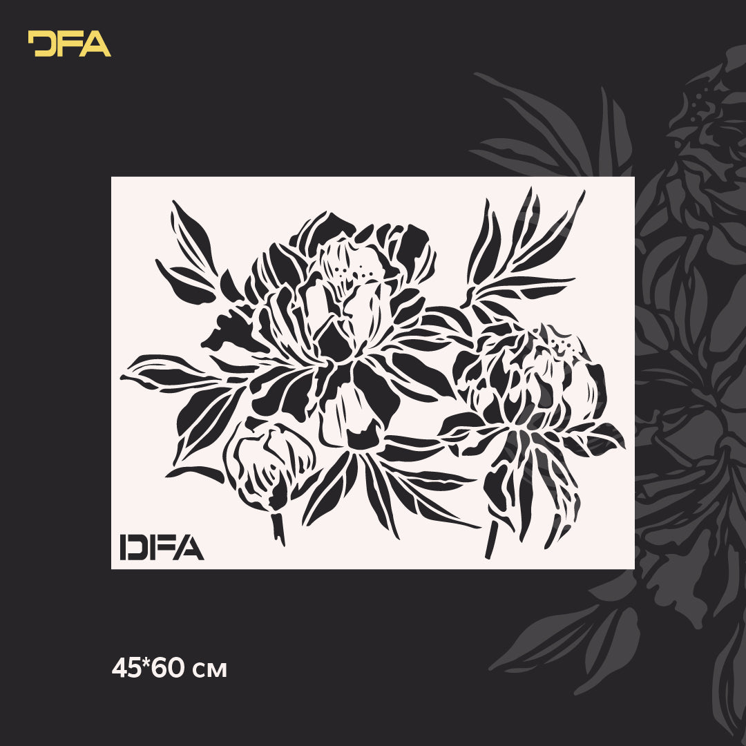 Трафарет природа DFA для стін для штукатурки та фарби 0,3-1мм (Р00140)