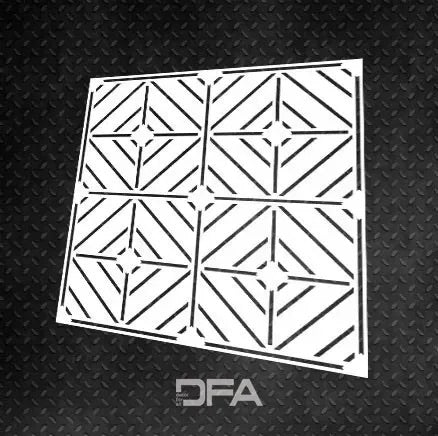 Сучасний інтерʼєр з геометричним орнаментом DFA для декоративної штукатурки 0.3-1 мм (G00073-d)